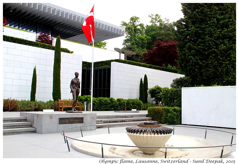 Olympic flame, Lausanne, Switzerland - Images by Sunil Deepak