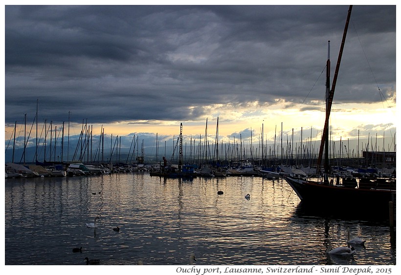 Clouds, Ouchy port, Lausanne, Switzerland - Images by Sunil Deepak