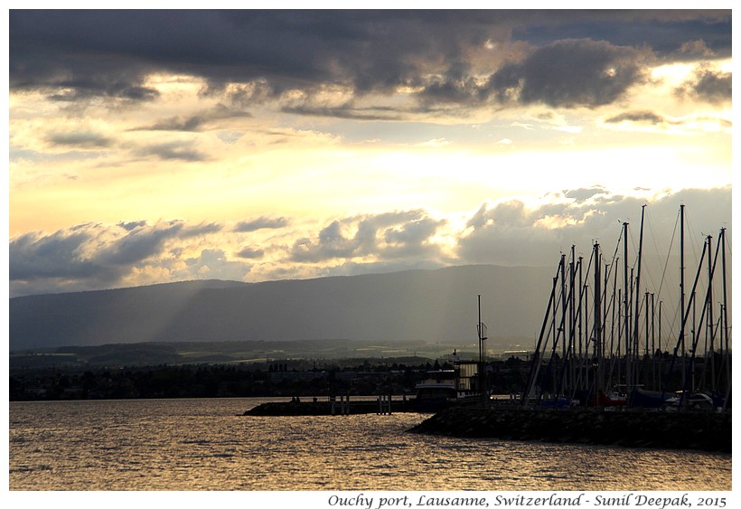 Clouds, Ouchy port, Lausanne, Switzerland - Images by Sunil Deepak