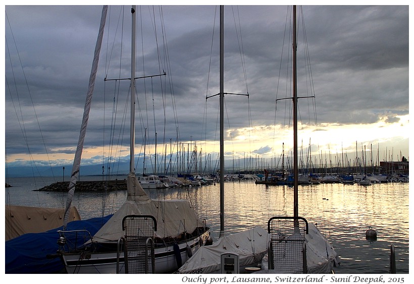 Clouds, Ouchy port, Lausanne, Switzerland - Images by Sunil Deepak