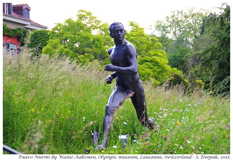 Paavo Nurmi statue by Waino Aaaltonen, Olympic museum, Lausanne, Switzerland - Images by Sunil Deepak