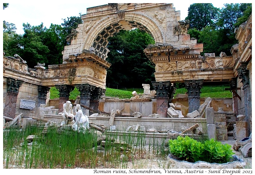 Roman ruins, Schonenbrun, Vienna, Austria - Images by Sunil Deepak