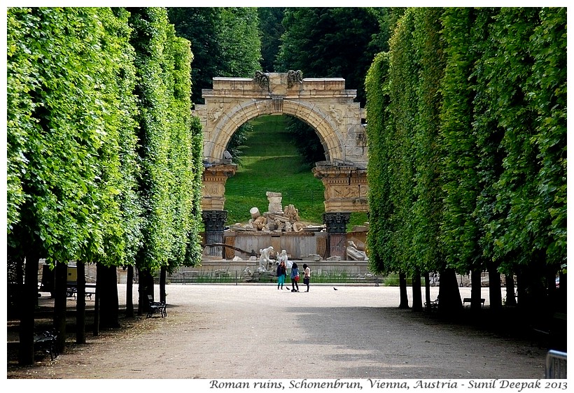 Roman ruins, Schonenbrun, Vienna, Austria - Images by Sunil Deepak