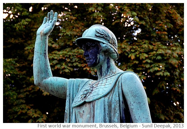 First world war monument, Brussels, Belgium - images by Sunil Deepak, 2013