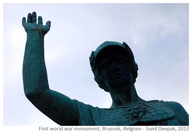 First world war monument, Brussels, Belgium - images by Sunil Deepak, 2013