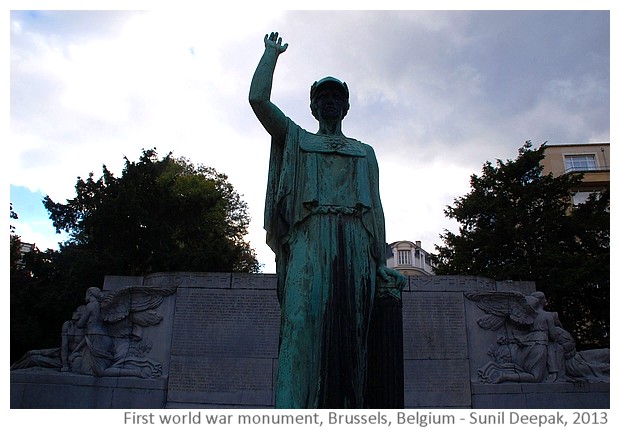 First world war monument, Brussels, Belgium - images by Sunil Deepak, 2013
