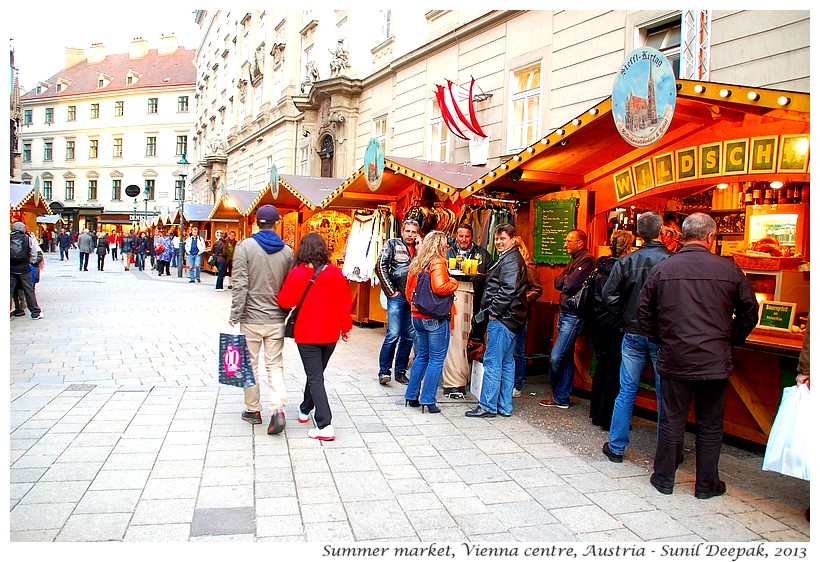 Market, Vienna centre, Austria - Images by Sunil Deepak