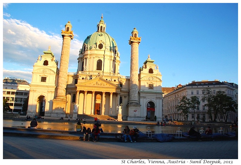 St Charles church, Vienna, Austria - Images by Sunil Deepak