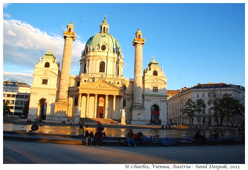 St Charles church, Vienna, Austria - Images by Sunil Deepak