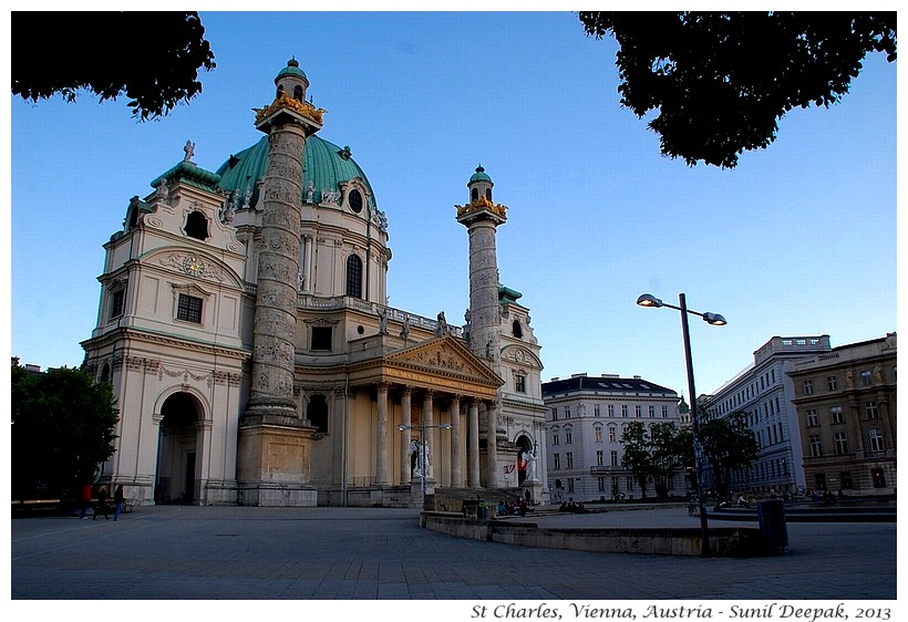 St Charles church, Vienna, Austria - Images by Sunil Deepak