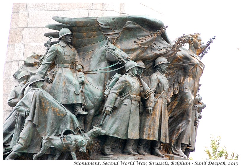 Animals in second world war memorial, Brussels, Belgium - Images by Sunil Deepak