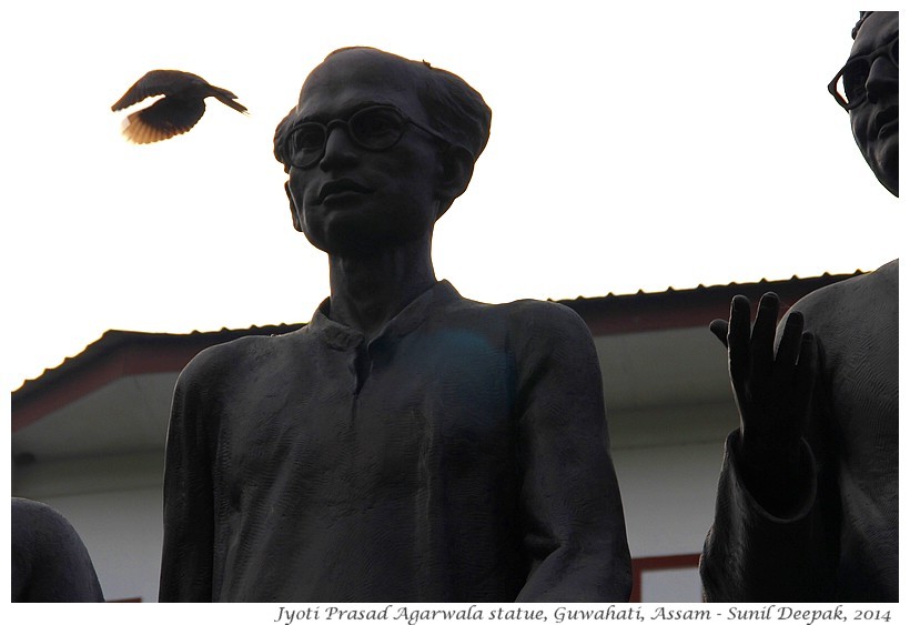 Agarwala, Rabha and Sarma statues, Guwahati, Assam, India - Images by Sunil Deepak, 2014