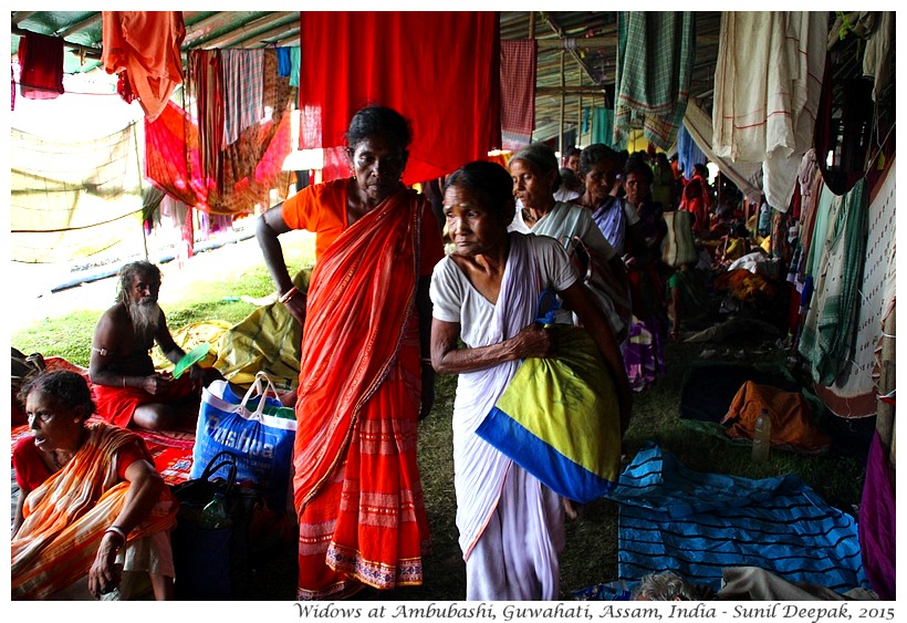 Widows at Ambubashi, Guwahati, Assam, India - Images by Sunil Deepak