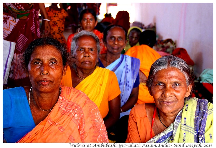 Widows at Ambubashi, Guwahati, Assam, India - Images by Sunil Deepak