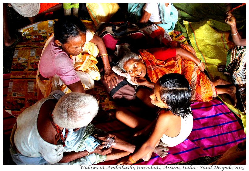 Widows at Ambubashi, Guwahati, Assam, India - Images by Sunil Deepak