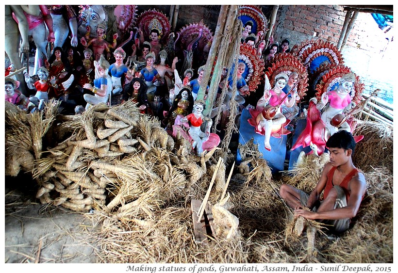 An apprentice sculptor, Guwahati, Assam, India - Images by Sunil Deepak