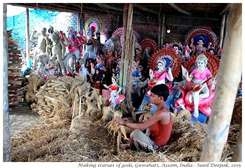 An apprentice sculptor, Guwahati, Assam, India - Images by Sunil Deepak