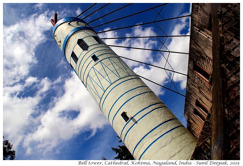 Bell tower, Cathedral, Kohima, Nagaland, INdia - Images by Sunil Deepak