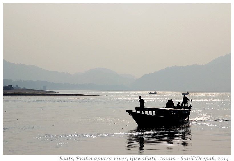 Boats, Brahmaputra river, Guwahati, Assam, India -