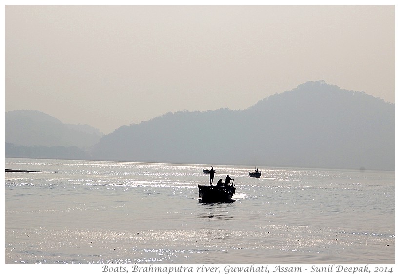 Boats, Brahmaputra river, Guwahati, Assam, India -