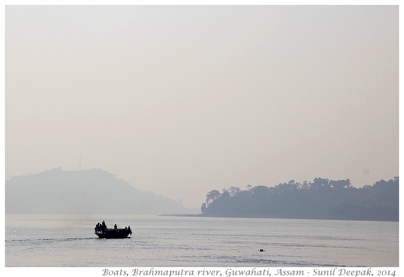 Boats, Brahmaputra river, Guwahati, Assam, India -