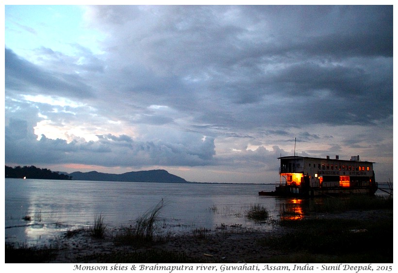 Monsoon skies & Brahmaputra river, Guwahati, Assam, India - Images by Sunil Deepak