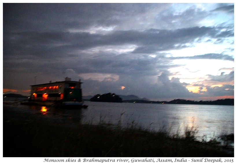 Monsoon skies & Brahmaputra river, Guwahati, Assam, India - Images by Sunil Deepak