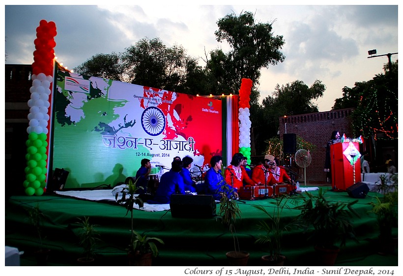 Colours of Indian flag - Charlie Chaplin - Images by Sunil Deepak