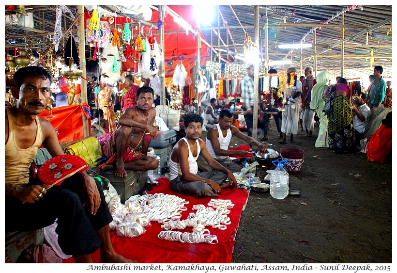 Seashell market, Ambubashi, Guwahati, Assam, India - Images by Sunil Deepak