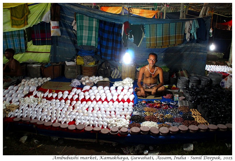 Seashell market, Ambubashi, Guwahati, Assam, India - Images by Sunil Deepak