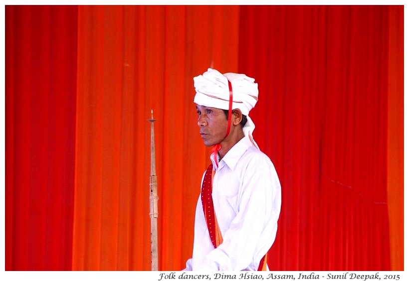 Folk dancers from Dima Hsiao, Assam, India - Images by Sunil Deepak