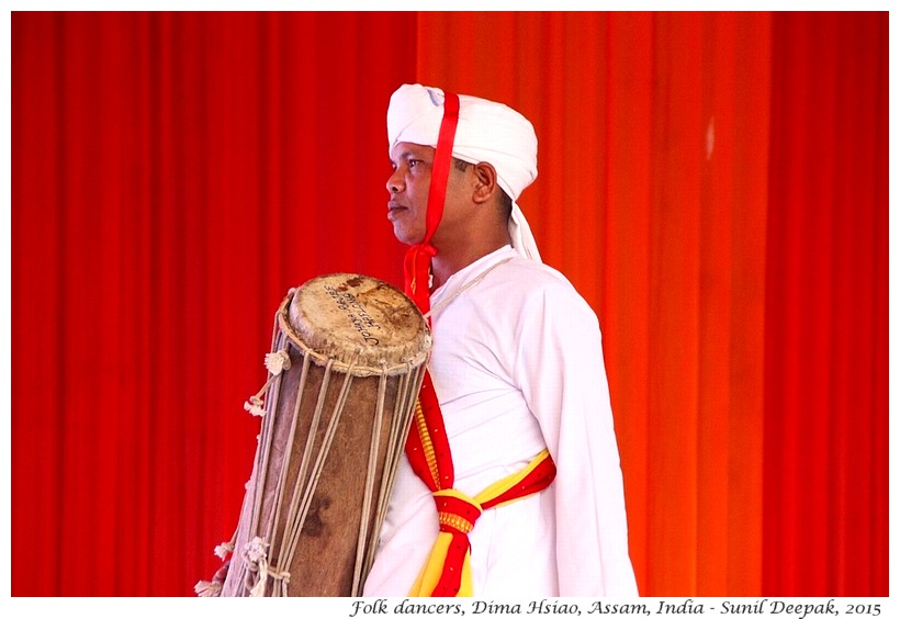 Folk dancers from Dima Hsiao, Assam, India - Images by Sunil Deepak