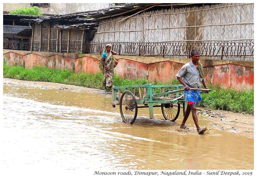 Pot-holed roads, Dimapur, Nagaland, India - Images by Sunil Deepak