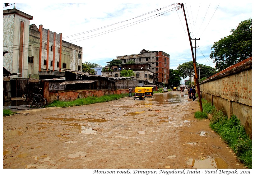 Pot-holed roads, Dimapur, Nagaland, India - Images by Sunil Deepak