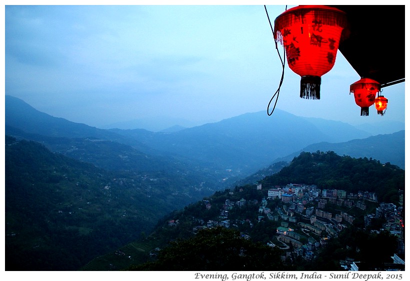 Evening lights, Gangtok, Sikkim, India - Images by Sunil Deepak