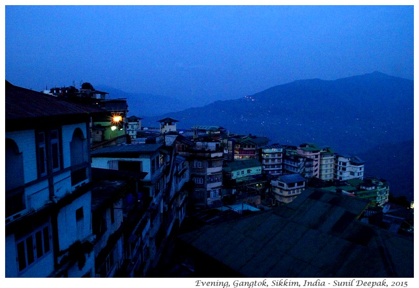Evening lights, Gangtok, Sikkim, India - Images by Sunil Deepak