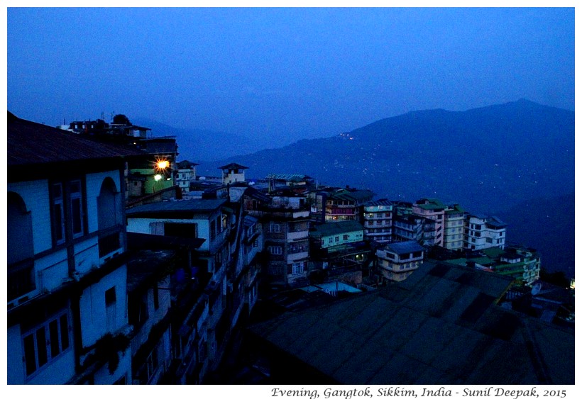 Evening lights, Gangtok, Sikkim, India - Images by Sunil Deepak