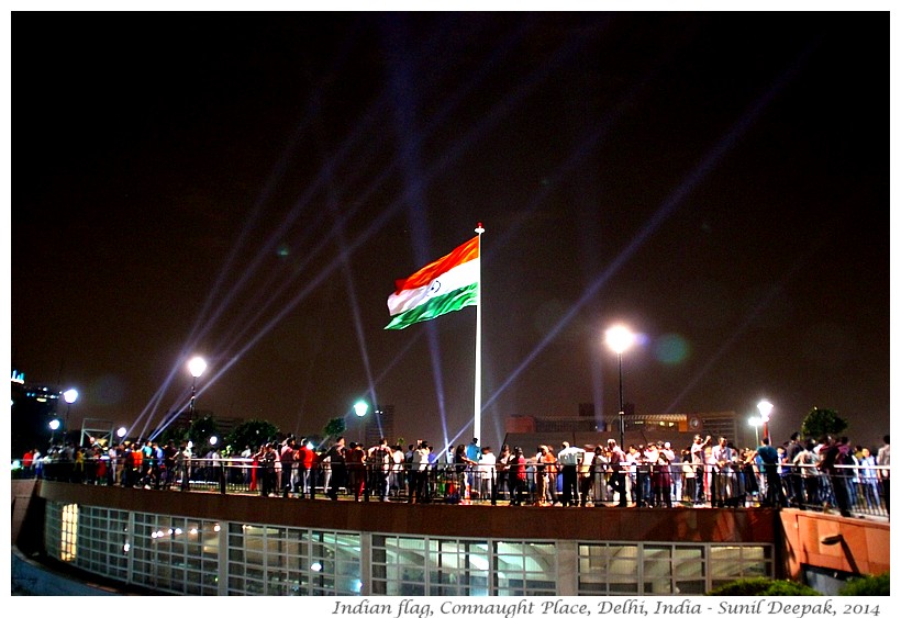 Indian flag, CP, Delhi, India - Images by Sunil Deepak