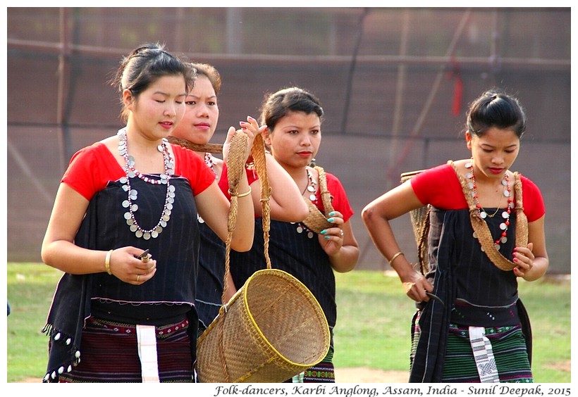 Folk-dancers, Karbi Anglong, Assam, India - Images by Sunil Deepak