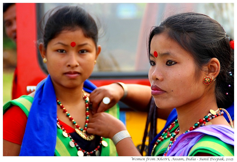 Women khtri, ready for dance, Assam, India - Images by Sunil Deepak