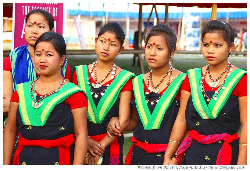 Women khtri, ready for dance, Assam, India - Images by Sunil Deepak