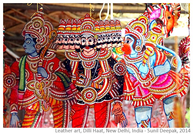 Leather art, Dilli Haat, Delhi India - images by Sunil Deepak, 2014