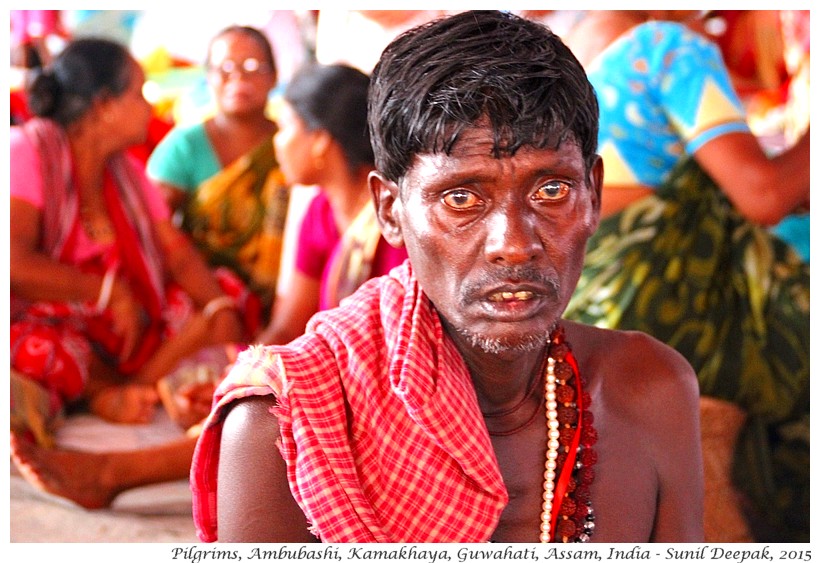 Portraits of men, Ambubashi festival, Guwahati, Assam, India - Images by Sunil Deepak