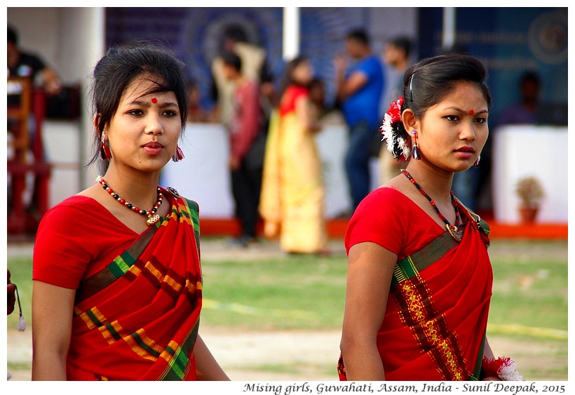 Mising women's dancing group, Assam, India -Images by Sunil Deepak