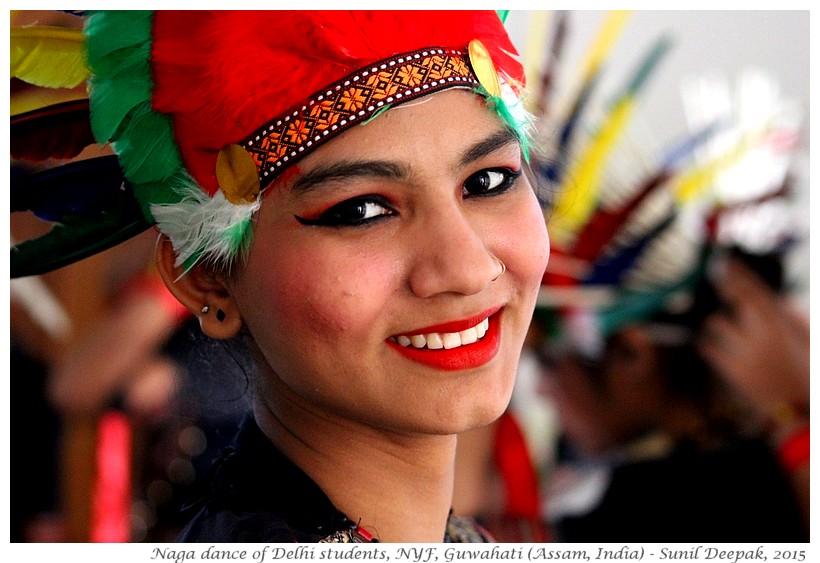 Naga dancers from Rohini, Delhi in Guwahati, Assam, India - Images by Sunil Deepak