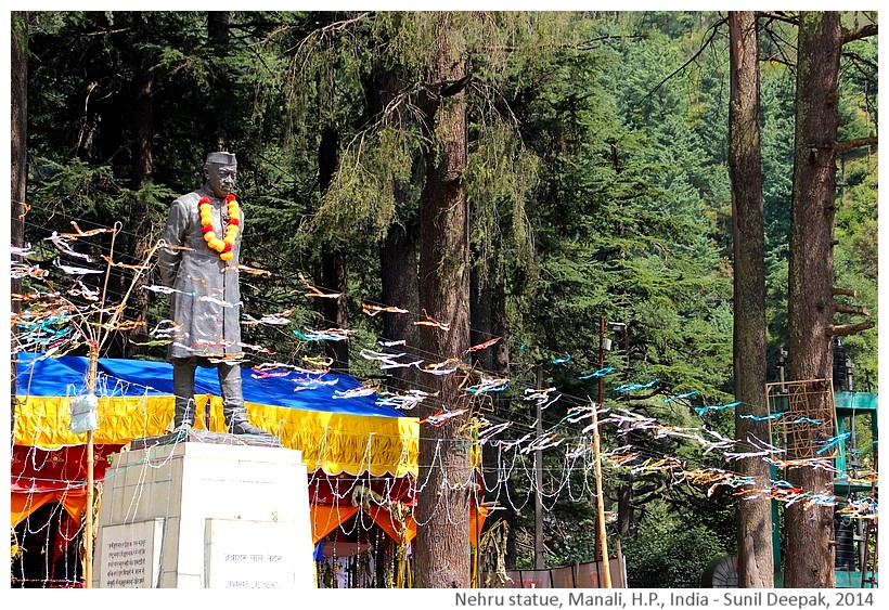 Jawaharlal Nehru statue, Manali, Himachal Pradesh, India - Images by Sunil Deepak, 2014