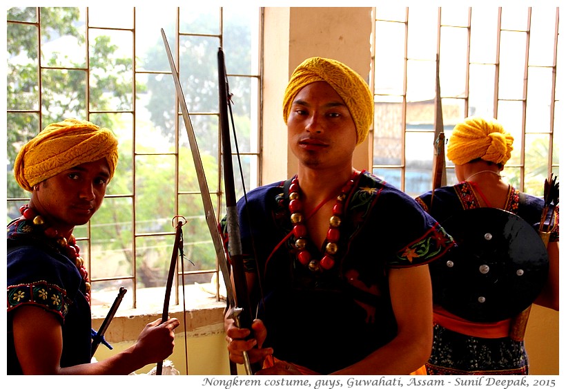 Nongkrem dance costumes, Meghalaya, India - Images by Sunil Deepak, 2015