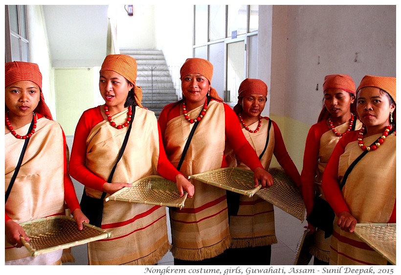 Nongkrem dance costumes, Meghalaya, India - Images by Sunil Deepak, 2015