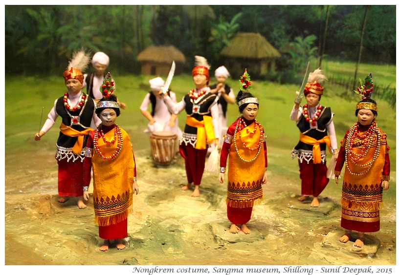 Nongkrem dance costumes, Meghalaya, India - Images by Sunil Deepak, 2015