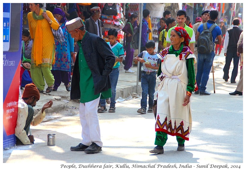 Old couple in traditional dress, Dushhera fair, Kullu, Himachal Pradesh, India - Images by Sunil Deepak